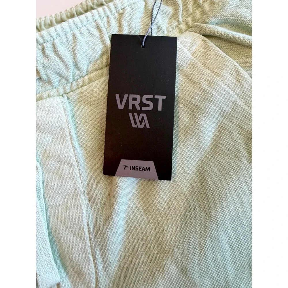 VRST Washed Twill Terry Simple Shorts Muted Mint Green 7